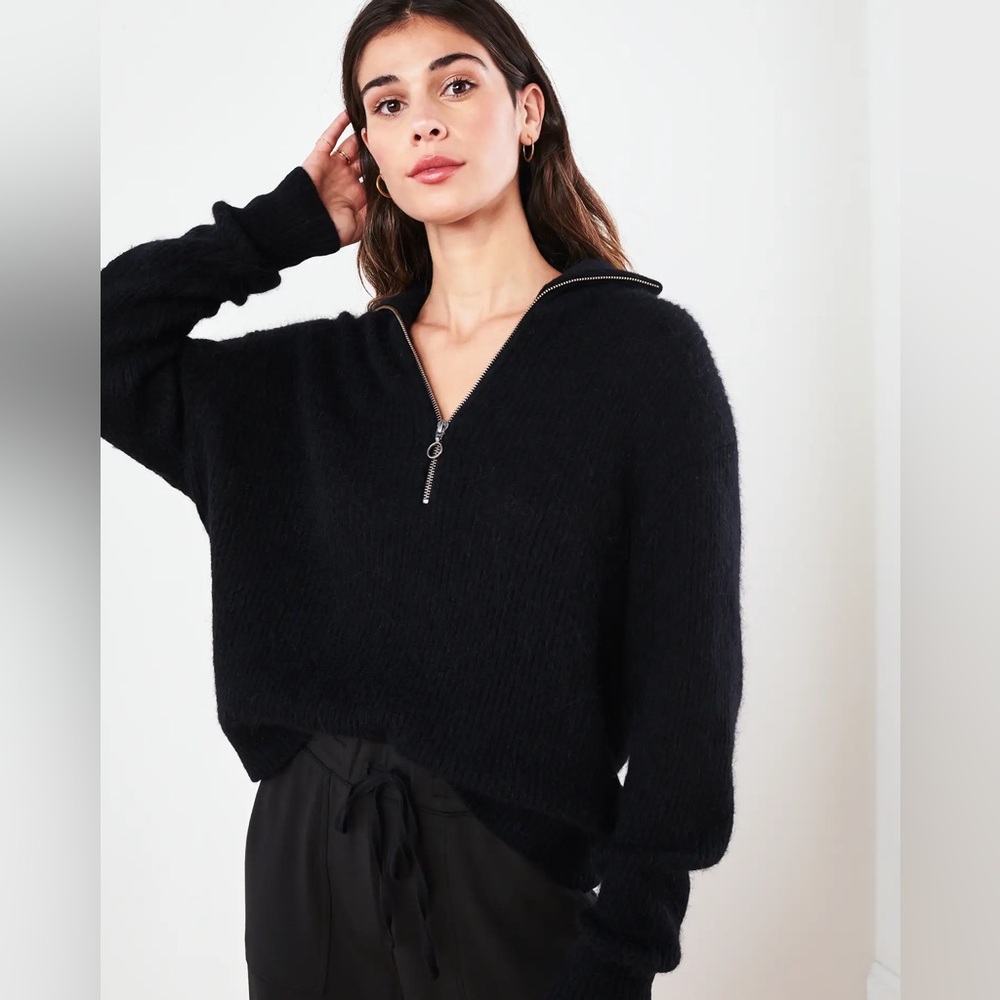 Baby Alpaca-Wool Quarter Zip